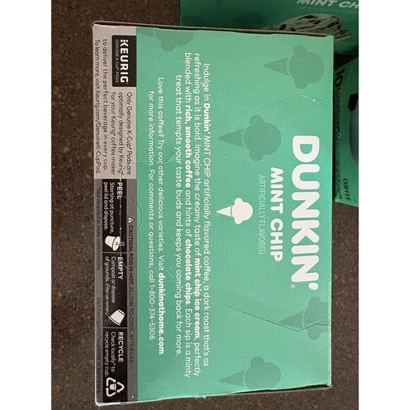 NEW Dunkin’ MINT CHIP Dark Roast Coffee Keurig K-Cups 3 - 10ct Packs  EXP 3/2026 - Picture 3 of 6